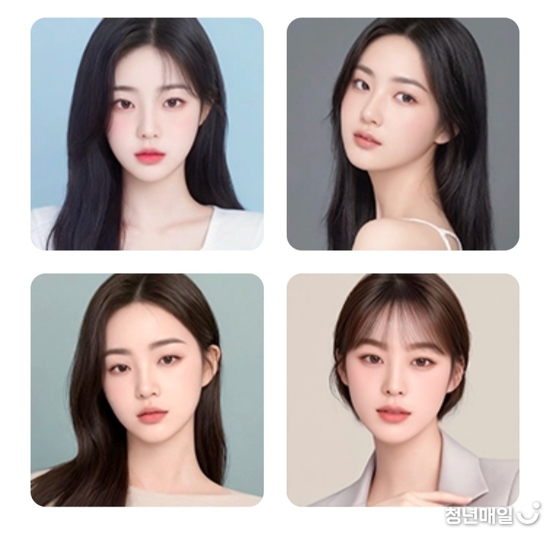 사진 보정 애플리케이션 스노우에서 제공하는 ‘AI 프로필’ 서비스 (스노우 캡처)